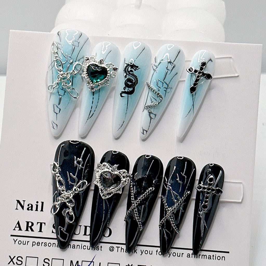 Composite System Elemental-style Cool And Chic Water-drop Wearable Nail Art Stickers