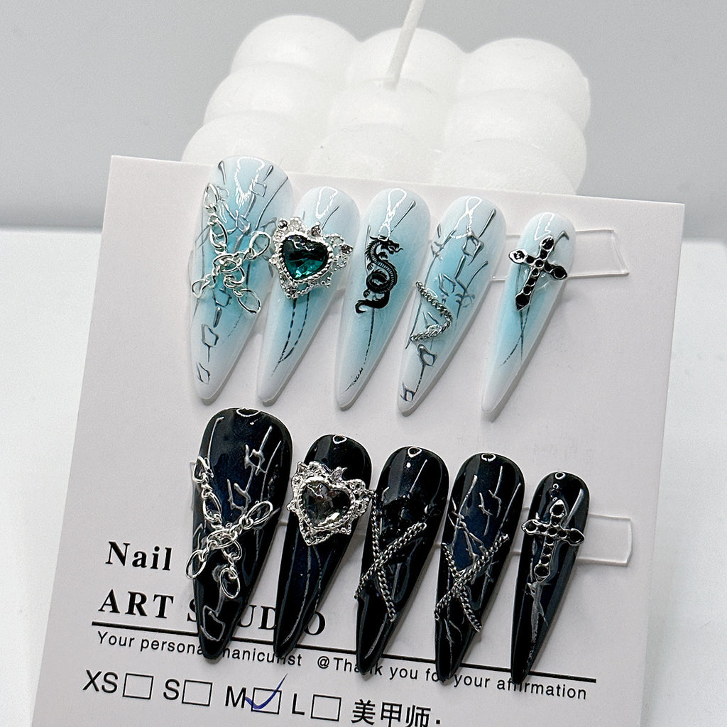 Composite System Elemental-style Cool And Chic Water-drop Wearable Nail Art Stickers