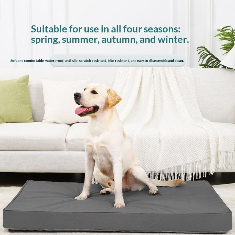 Double-sided All-Season Dog Bed Mat Made Of Chew-Resistant Leather For Pets
