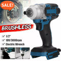 1 2 Brushless Impact Wrench Rattle Gun Driver Power Tool For 18V Battery