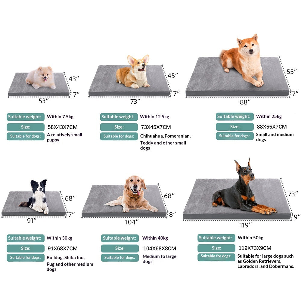 Double-sided All-Season Dog Bed Mat Made Of Chew-Resistant Leather For Pets