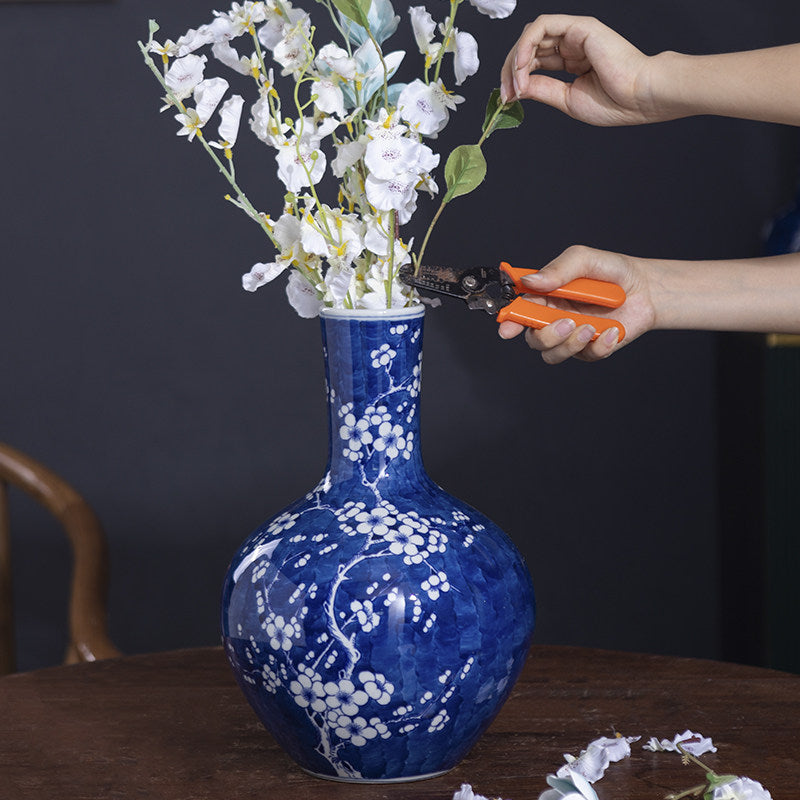 Hand-painted Vintage Ceramic Vase For Living Room Flower Arrangements