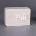 Sleek Mini LED Rectangular Wooden Digital Clock