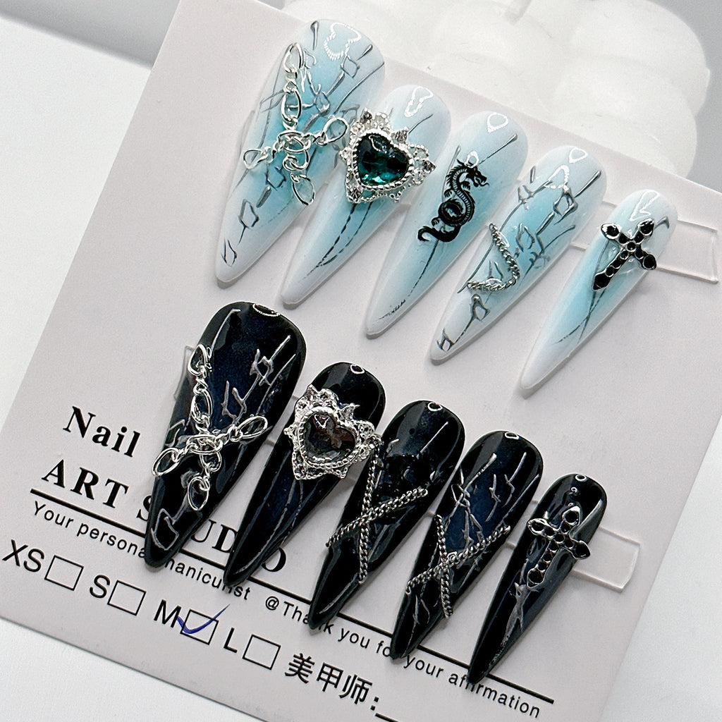 Composite System Elemental-style Cool And Chic Water-drop Wearable Nail Art Stickers
